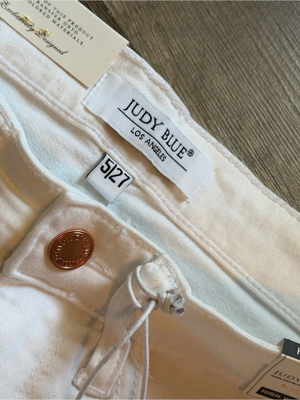 NWT Judy Blue White High Waist Skinny Jeans Size 5/27 Stretch - Picture 6 of 8